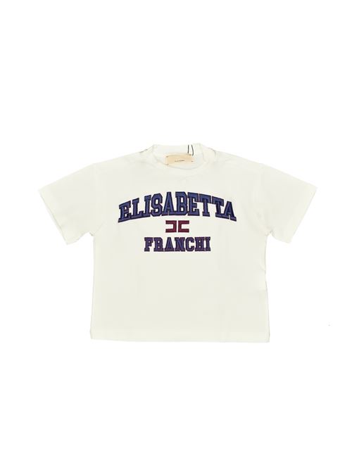 T-shirt, bambina, logata. ELISABETTA FRANCHI | EFTS220 0 JE006D401